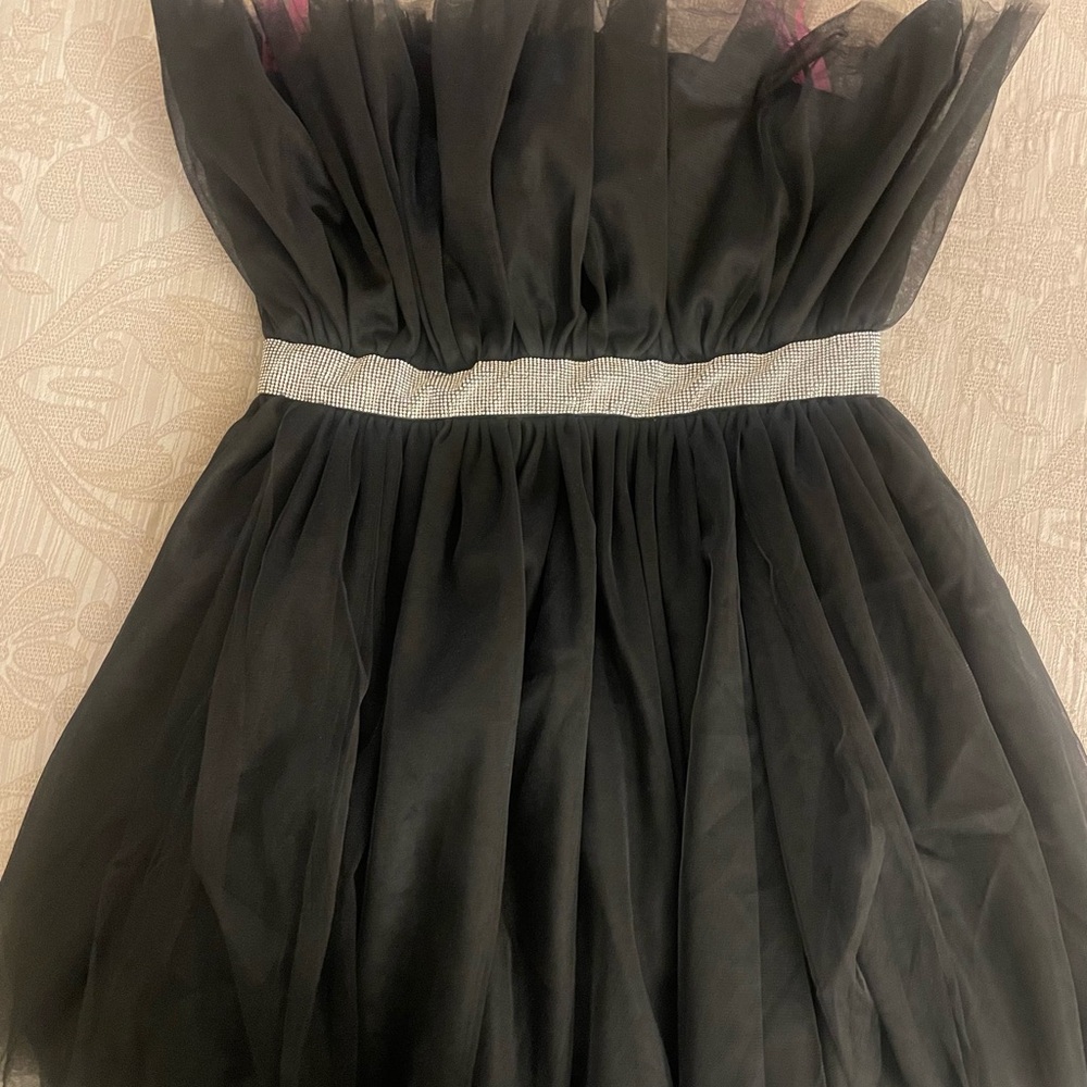 Betsey Johnson Black Dress with Silver Accents